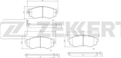 Zekkert BS-3025 - Гальмівні колодки, дискові гальма autozip.com.ua