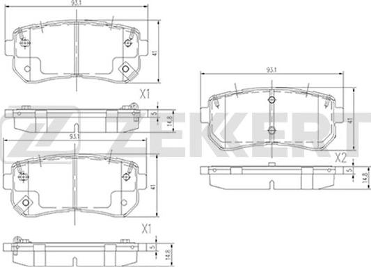 Zekkert BS-3020 - Гальмівні колодки, дискові гальма autozip.com.ua