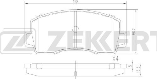 Zekkert BS-3028 - Гальмівні колодки, дискові гальма autozip.com.ua
