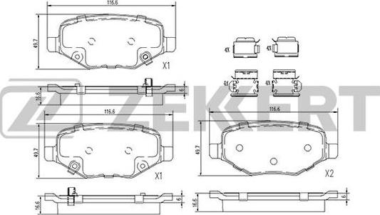 Zekkert BS-3023 - Гальмівні колодки, дискові гальма autozip.com.ua