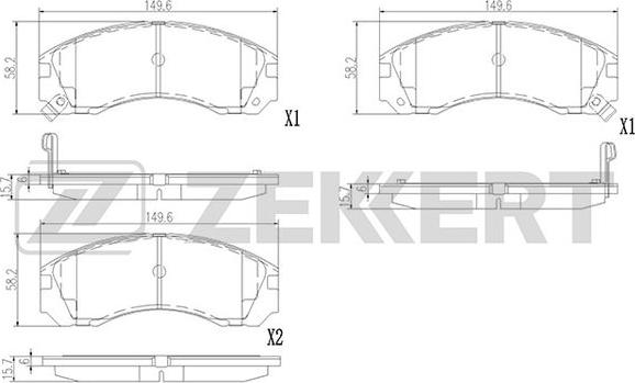 Zekkert BS-3022 - Гальмівні колодки, дискові гальма autozip.com.ua