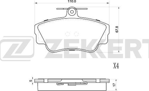 Zekkert BS-2994 - Гальмівні колодки, дискові гальма autozip.com.ua