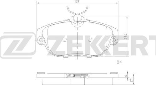 Zekkert BS-2996 - Гальмівні колодки, дискові гальма autozip.com.ua