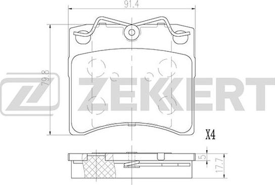 Zekkert BS-2992 - Гальмівні колодки, дискові гальма autozip.com.ua