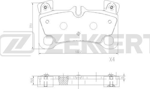 Zekkert BS-2943 - Гальмівні колодки, дискові гальма autozip.com.ua