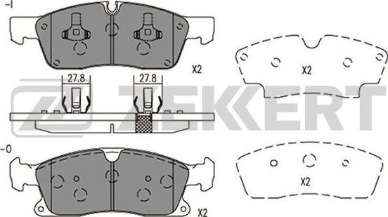 Zekkert BS-2951 - Гальмівні колодки, дискові гальма autozip.com.ua
