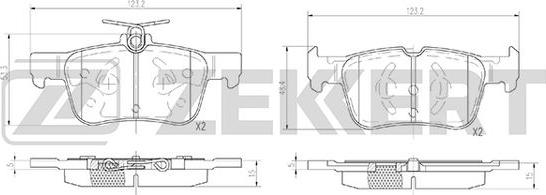 Zekkert BS-2957 - Гальмівні колодки, дискові гальма autozip.com.ua