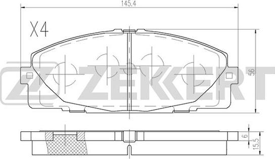 Zekkert BS-2969 - Гальмівні колодки, дискові гальма autozip.com.ua