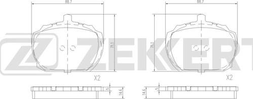 Zekkert BS-2964 - Гальмівні колодки, дискові гальма autozip.com.ua