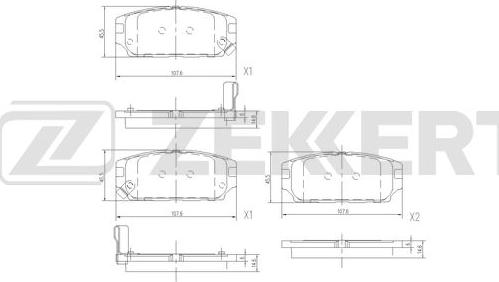 Zekkert BS-2961 - Гальмівні колодки, дискові гальма autozip.com.ua