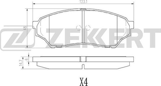 Zekkert BS-2962 - Гальмівні колодки, дискові гальма autozip.com.ua