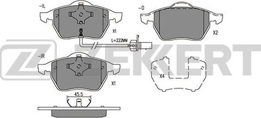 Zekkert BS-2908 - Гальмівні колодки, дискові гальма autozip.com.ua