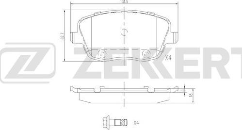 Zekkert BS-2903 - Гальмівні колодки, дискові гальма autozip.com.ua