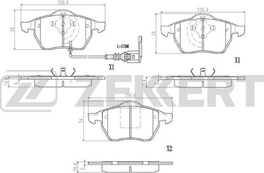 Zekkert BS-2902 - Гальмівні колодки, дискові гальма autozip.com.ua