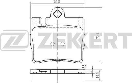 Zekkert BS-2911 - Гальмівні колодки, дискові гальма autozip.com.ua