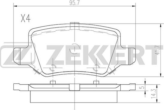 Zekkert BS-2918 - Гальмівні колодки, дискові гальма autozip.com.ua