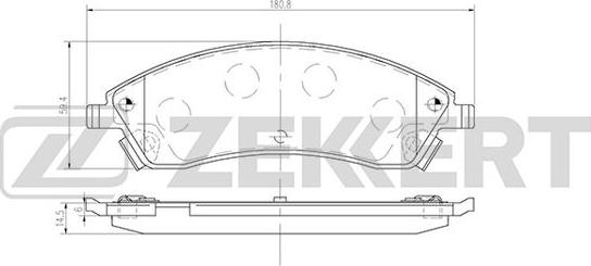 Zekkert BS-2984 - Гальмівні колодки, дискові гальма autozip.com.ua