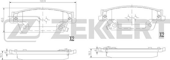 Zekkert BS-2985 - Гальмівні колодки, дискові гальма autozip.com.ua