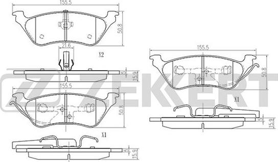 Zekkert BS-2980 - Гальмівні колодки, дискові гальма autozip.com.ua