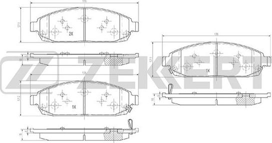 Zekkert BS2982 - Гальмівні колодки, дискові гальма autozip.com.ua