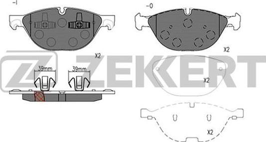 Zekkert BS-2936 - Гальмівні колодки, дискові гальма autozip.com.ua