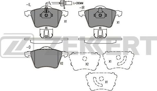 Zekkert BS-2925 - Гальмівні колодки, дискові гальма autozip.com.ua