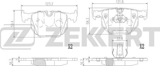 Zekkert BS-2922 - Гальмівні колодки, дискові гальма autozip.com.ua