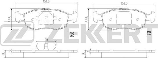 Zekkert BS-2975 - Гальмівні колодки, дискові гальма autozip.com.ua