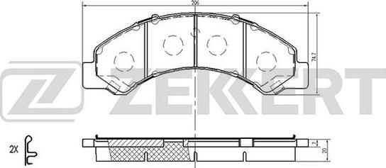 Zekkert BS-2454 - Гальмівні колодки, дискові гальма autozip.com.ua