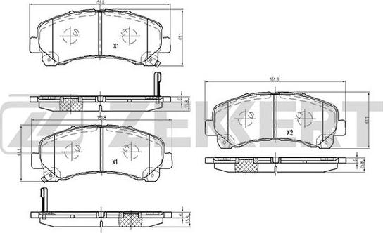 Zekkert BS-2455 - Гальмівні колодки, дискові гальма autozip.com.ua