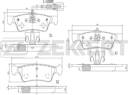 Zekkert BS-2450 - Гальмівні колодки, дискові гальма autozip.com.ua