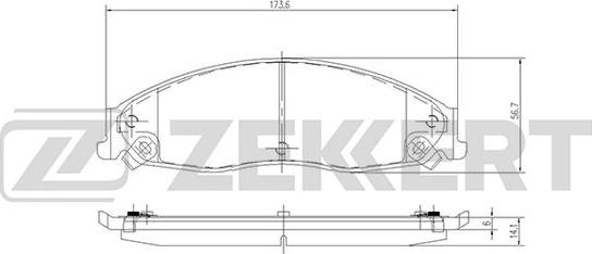 Zekkert BS-2453 - Гальмівні колодки, дискові гальма autozip.com.ua