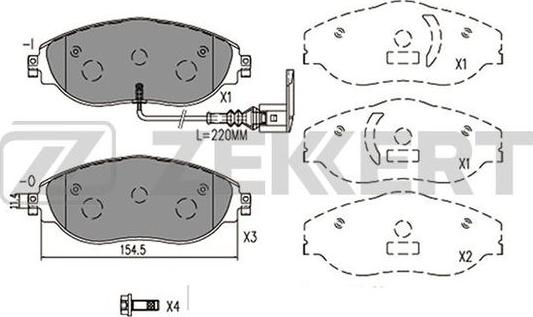 Zekkert BS-2457 - Гальмівні колодки, дискові гальма autozip.com.ua