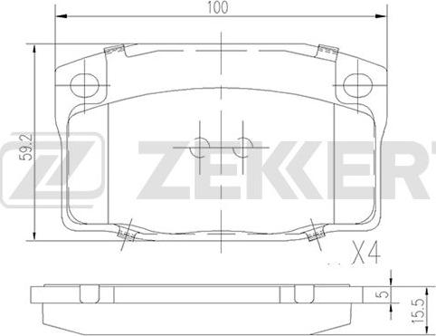 Zekkert BS-2460 - Гальмівні колодки, дискові гальма autozip.com.ua