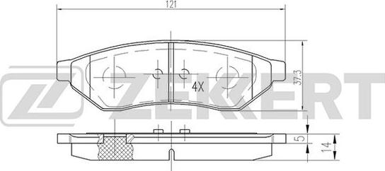 Zekkert BS-2461 - Гальмівні колодки, дискові гальма autozip.com.ua