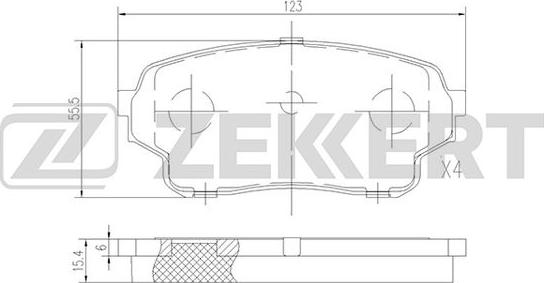 Zekkert BS-2430 - Гальмівні колодки, дискові гальма autozip.com.ua