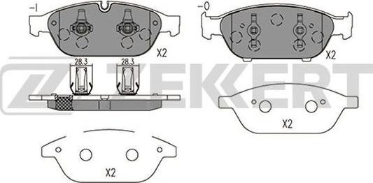 Zekkert BS-2425 - Гальмівні колодки, дискові гальма autozip.com.ua