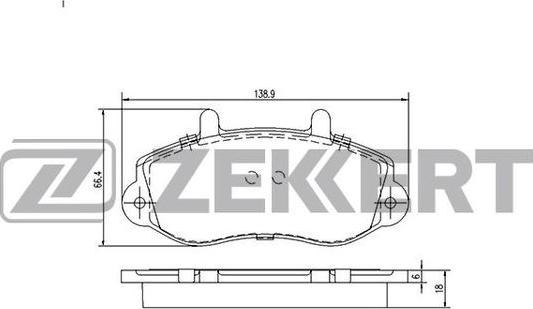 Zekkert BS-2420 - Гальмівні колодки, дискові гальма autozip.com.ua
