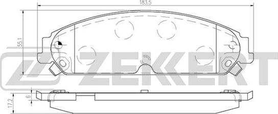 Zekkert BS-2428 - Гальмівні колодки, дискові гальма autozip.com.ua
