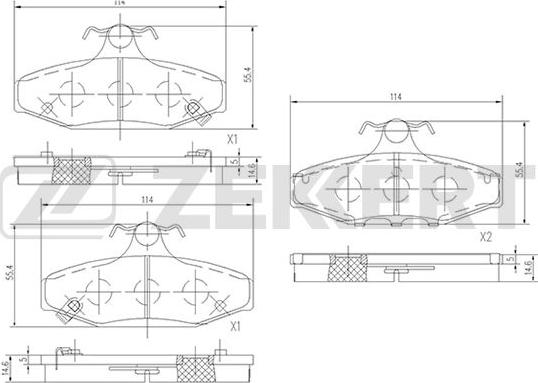 Zekkert BS-2423 - Гальмівні колодки, дискові гальма autozip.com.ua