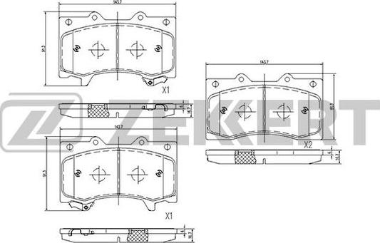 Zekkert BS-2542 - Гальмівні колодки, дискові гальма autozip.com.ua