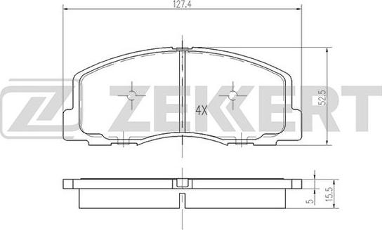 Zekkert BS-2534 - Гальмівні колодки, дискові гальма autozip.com.ua