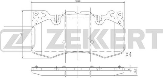 Zekkert BS-2530 - Гальмівні колодки, дискові гальма autozip.com.ua
