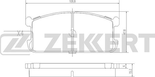 Zekkert BS-2533 - Гальмівні колодки, дискові гальма autozip.com.ua