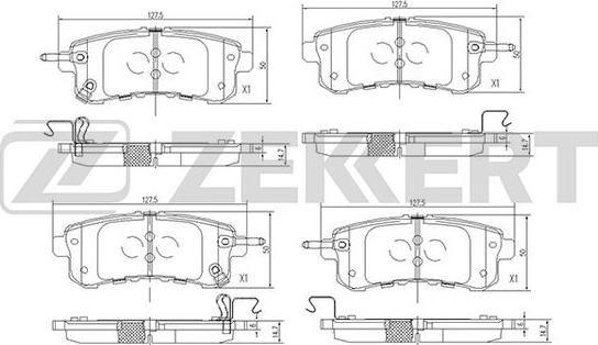 Zekkert BS-2523 - Гальмівні колодки, дискові гальма autozip.com.ua