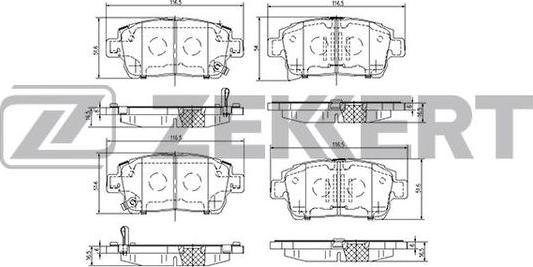 Zekkert BS-2695 - Гальмівні колодки, дискові гальма autozip.com.ua