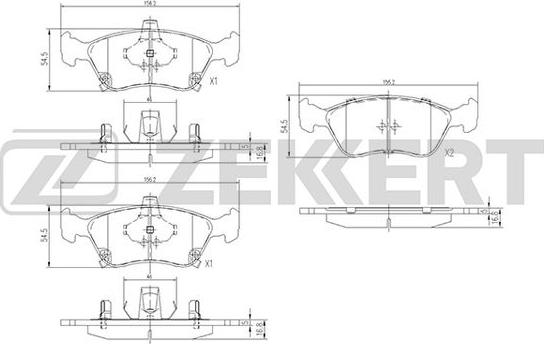 Zekkert BS-2692 - Гальмівні колодки, дискові гальма autozip.com.ua