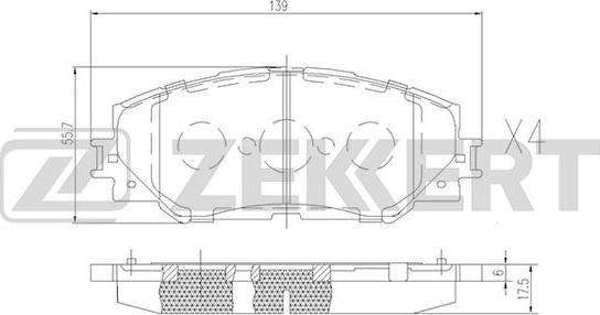 Zekkert BS-2683 - Гальмівні колодки, дискові гальма autozip.com.ua