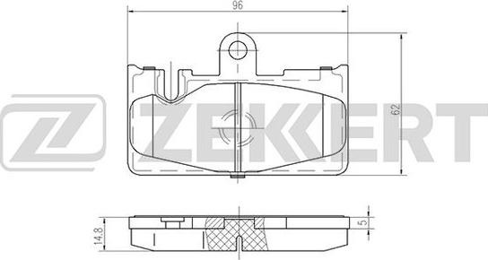 Zekkert BS-2099 - Гальмівні колодки, дискові гальма autozip.com.ua