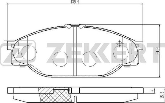 Zekkert BS-2090 - Гальмівні колодки, дискові гальма autozip.com.ua